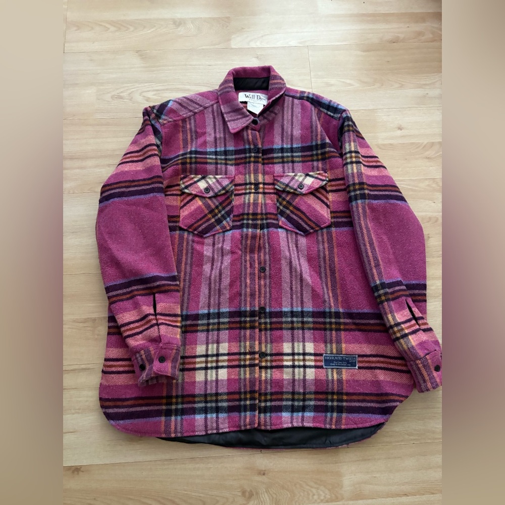 We11done Plaid Check Shirt Jacket Unisex Size M - Oversized Multicolor EUC